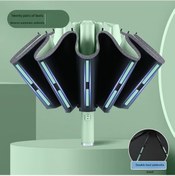 Resim Fochsia Kompakt Açılır Ters Yeşil Şemsiye: Uv Korumalı, Su Geçirmez, Katlanır 