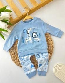 Resim Bebek Mavi Zürafa Aslanlı 2'li Takım 