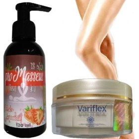 Resim Buğz Promasseur Plus Çilek Aromalı Masaj Yağı-Variflex Krem ile 
