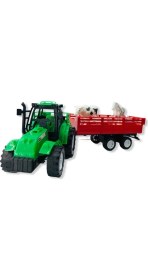 Resim Medska Hayvan Taşıyan Traktör Romörklü Sürtmeli 