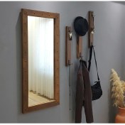 Resim NEOstill - Boy Aynalı Portmanto Vestiyer Askılık Masif Ahşap V108 