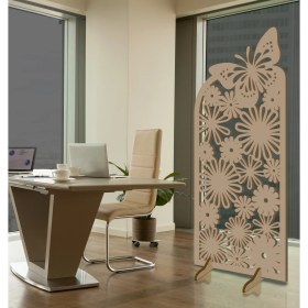 Resim Liar Ahşap Seperatör (Paravan) - KSP-222 - (10 mm) - (59 cm x 139 cm) - (Ham) 