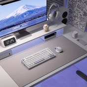 Resim Şık Çiçek Desenli Büyük Yüksek Kaliteli PVC Suni Deri Fare Ped - Dayanıklı, Kaymaz, Yıkanabilir, Çoklu Boyut Seçenekleri Oyun ve Ofis Kullanımı için, Oyun Masası Matı | Şık Masa Matı | Yıkanabilir Masa Matı, Masa Ped 