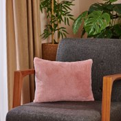 Resim Nuvomon Peluş Kırlent - Pudra - 45x35 cm 