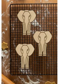 Resim Fil Kurabiye Kalıbı, Hamur Şekillendirici, Bisküvi Kalıbı, Kolay Kesim Ucu Beyaz 