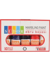 Resim Südor Ebru Boyası 10 Renk X 30 Ml. Damlalıklı Şişe 