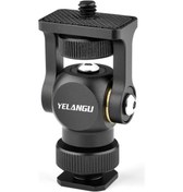 Resim Reedark A180 Mini Gimbal Soğuk Ayakkabı Montajı 1/4 Vida Arayüzü Alüminyum Alaşım Siyah 