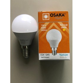 Resim Osaka 10 Adet Osaka 7W=50W=540 Lümen E 14 Top Ampül 3000K Sarı 45 mm x 75 mm 