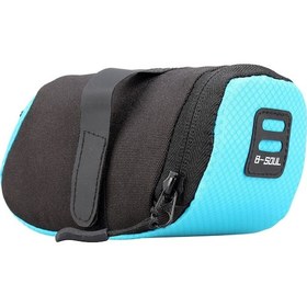 Resim Bisiklet Sele Çantası Su Geçirmez Hafif Alt Sele Bisiklet Çantası Büyük Kapasiteli Bisiklet Sele Paketi Yol Bisikletleri Dağ Bisikletleri İçin Mavi 