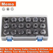 Resim ER11 ER16 ER20 ER25 ER32 ER Bahar Kolektör Seti CNC Freze Makinesi Aracı Tutucu Gravür Makinesi Mil Için 0.005mm Doğrulukla 