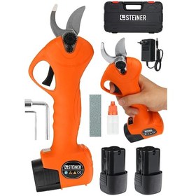 Resim Steiner 128 Vf 10 Ah Kömürsüz Motor Akülü Bağ Makası Çantalı Trnc 
