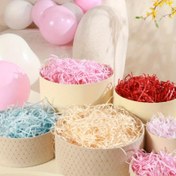 Resim 1 Paket, 100g Kıvrılmış Renkli Rafya Kağıdı Dolgu Malzemesi, Kendin Yap Sevgililer Günü Şeker Kutusu Süsleme Doğum Günü Düğün Yaratıcı Hediye Kutusu Ambalaj Dolgu Dekoratif Malzemeler, Renkli Rafya Parçalanmış Kağıt Dolgu 