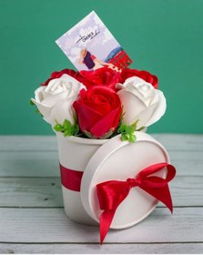 Resim Vas Buket Sabun Gül Buket Lüks Hediye Olarak Sabun Çiçekleri 158361751 Beyaz 