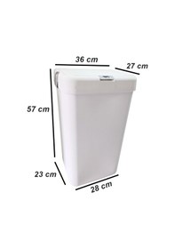 Resim Geseus Motek Tekli 40 Lt Kirli Çamaşır Sepeti+çamaşır Selesi Ikili Set, Çeyiz Seti Gümüş+beyaz Altın 