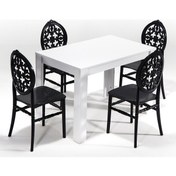 Resim Arda / Venüs Mutfak Masa Takımı 1 Masa 4 Sandalye - Siyah 