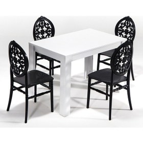Resim Arda / Venüs Mutfak Masa Takımı 1 Masa 4 Sandalye - Siyah 