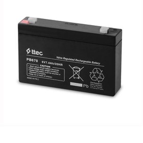 Resim Ttec 6 Volt 7a Akü - 6v 7 Ah Bakımsız Kuru Akü 2022 Üretim 