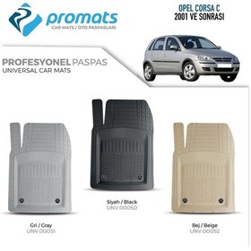 Resim Opel Corsa C 2001 Ve Sonrası 4d Oto Paspas Profesyonel Siyah 