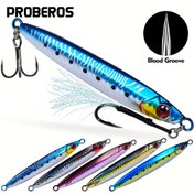 Resim Proberos Premium Tuzlu Su Jigleri - Yavaş ve Dikey Jigging için 1 Adet Karışık Renk Kurşun Balıkçılık Yemleri, Gerçekçi Tasarımlı Dayanıklı Yapay Yem, Cadılar Bayramı, Noel, Babalar Günü ve Daha Fazlası İçin Mükemmel, Yavaş Jigging Yemleri | Canlı Balıkçılık Yemi | Kurşun Balıkçılık Jigi 