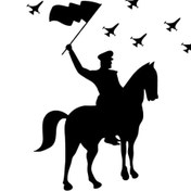 Resim Genel Markalar Bayraklı Asker Sticker Oto Motor Laptop Duvar Folyo Sticker 60x66 cm 