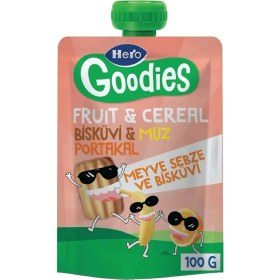 Resim Hero Goodies Bisküvi Muz Portakal Püresi 100 gr (5 Adet) 