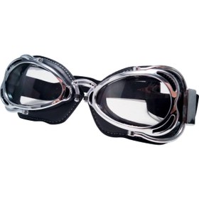 Resim ebakbak Motosiklet Gözlük Chopper Ve Scooter Model Deri Lastikli Motor Gözlüğü 