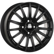 Resim Cms-465-02 6.5x15"- 4x100 Et35 67.2 Complete Matt Black Jant 4 Adet 