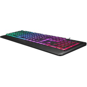 Resim Everest KB-2025 Siyah USB Rainbow Backlight Membrane Gaming Oyuncu Klavyesi 