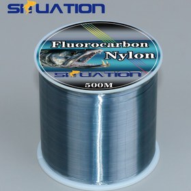 Resim SIUIATION 500M-546YDS öncü balıkçılık hattı kayar sürüklenme yolu özel ana hat atma çubuğu deniz çubuğu ultra-yumuşak florokarbon naylon hattı 