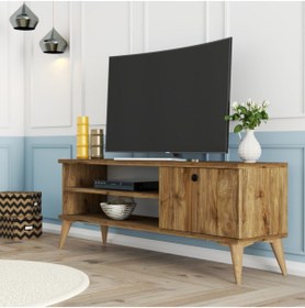Resim Mezza 1560 Retro Tv Ünitesi 120 cm Amalfi Rengi 