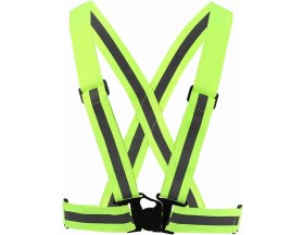Resim Creatorally Yansıtıcı Yelek Ayarlanabilir Elastik Güvenlik Yelek Askısı Koşu Bisiklet Koşu Yeşil (Yurt Dışından) 