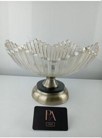 Resim Kristal Gondol Şekerlik Sunumluk Söz Nişan Kız İsteme Çikolatalık Dekoratif Obje Biblo Süs Eşya Eskitmeler Meyvelik Gold 