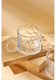 Resim Sava Home Perotti Ringo Stone 2'li 325 Ml Cam Kupa Boncuklu Kulp 