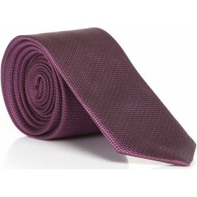 Resim Gaffy Mürdüm Slim Fit Düz Renk Dokuma Kravat / DDK-13 Mürdüm 