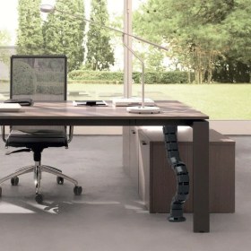 Resim Ksi Design Masa Altı Omurga Kablo Kanalı-Siyah 