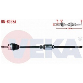 Resim Renault Master Iı Fd 2.5 Dcı Abslı 51 Dıs Uzunluk 1144mm 1998-2010 Komple Aks Sağ Ön 8200499895 