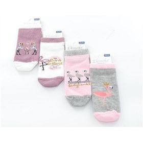 Resim Ekinoks 4 Lü Darlene Flamingo Desenli Kız Çocuk Patik Çorap 001 