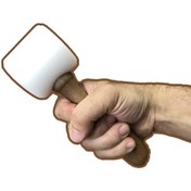 Resim ipekbazaar Ahşap Saplı Plastik Tokmak Çekiç Hobi Deri El Aleti 