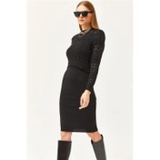 Resim Fashion Friends Elbiseli Kadın Triko Takım 25K0354K1 (25K0354K1) 