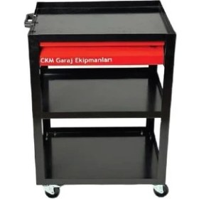 Resim Ckm Parça Taşıma Arabası 1 Çekmeceli Teleskobik 