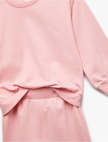 Resim Koton Şardonlu Pamuklu 2'li Eşofman Takımı Pembe 6wmg10135ak Gül 