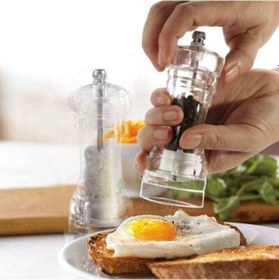 Resim Hazzar Akrilik Kaliteli Tuz/biber Öğütücü Seramik Bıçaklı13,5 Cm Dsa-135 Şeffaf 