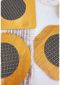 Resim Ahşap Tencere Tava Çaydanlık Atlığı Nihale Seti 3 Lü Set 