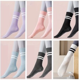 Resim 6 Çift Kadın Yoga Çorabı Orta Boy Silikon Kaydırmaz Pilates Egzersiz İç Mekan Fitness Zıplayış Düz Renk Yer Çorapları, Yoga Matları,Pilates Ekipmanları,Basit Tarz,Klasik Görünüm,Dayanıklı İnşaat,Yumuşak Malzeme,Egzersiz Ayakkabısı,Aktif Giyim Aksesuarları,Spor Salonu Üyeleri,Ev Egzersizi 