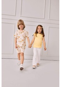 Resim DeFacto Kız Bebek Flare Fit İspanyol Paça Gabardin Pantolon E1798A525SMWT34 Beyaz 
