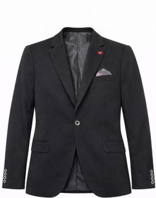 Resim Plus Scorpion Erkek Pamuklu Penye Likralı Tek Düğmeli Çift Yırtmaçlı Blazer Ceket 