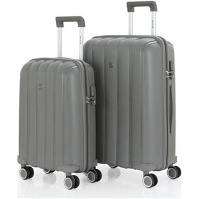 Resim Mçs Polipropilen 2li Valiz Seti Orta & Kabin V305 S21yy1000076-set 00006 Gri 