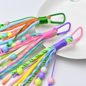 Resim Dopamin Tassel Anahtar Zinciri Lanyard, El Dokuma Spor Rüzgar Pendası, Cep Telefonları, Okul Çantaları ve Bagajlar için Uygun, Seyahatlerde Günlük Kullanım için 
