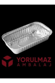 Resim yorulmaz ambalaj Kullan At 500 Gr Kapasiteli Kapaklı Alüminyum Kase – Kullan At – 24 Adet 