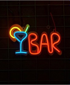Resim Neon Bar Yazısı Led Neon Yazı Kırımzı 